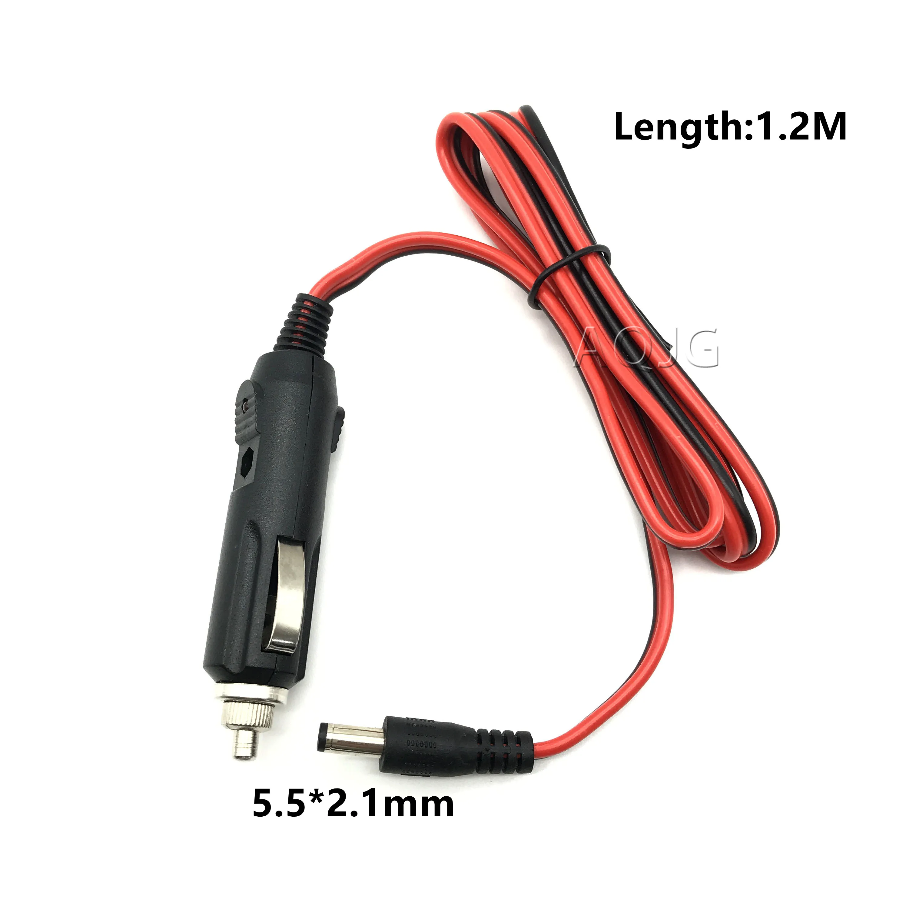 

New 12V 5A DC Car Cigarette Lighter Charger With Fuse Universal Power Adapter DC Plug 5.5x2.1mm Cable 1.2m Current