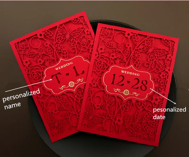 10 шт., свадебные пригласительные открытки с именем и датой