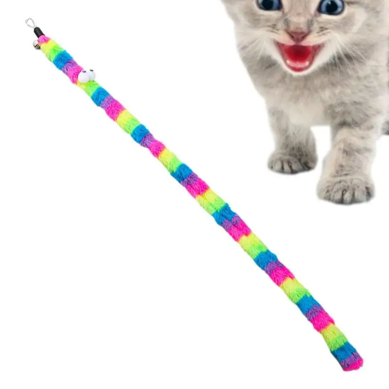 

Cat Worm Toy Creative Cat Wand Toy Replacement Worm Long Caterpillar Soft Plush Cat Worm Toy Cat Wand Refills With Bell For Cat