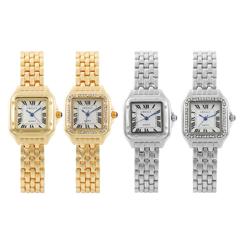 

Роскошные модные квадратные женские часы, Брендовые женские кварцевые наручные часы, Классические Серебристые простые женские часы со стальным ремешком, женские часы