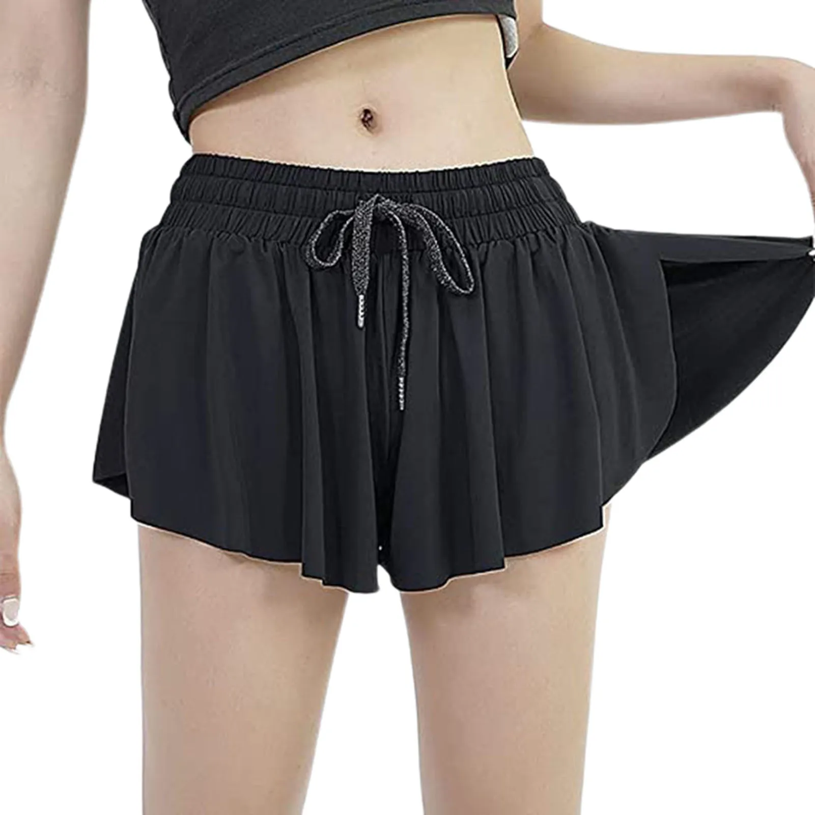 

Fashion Double-layer Safety Running Shorts for Women Gym Yoga Athletic Lounge Sweat Skirt Summer Sport Cloth Comfortable Soft