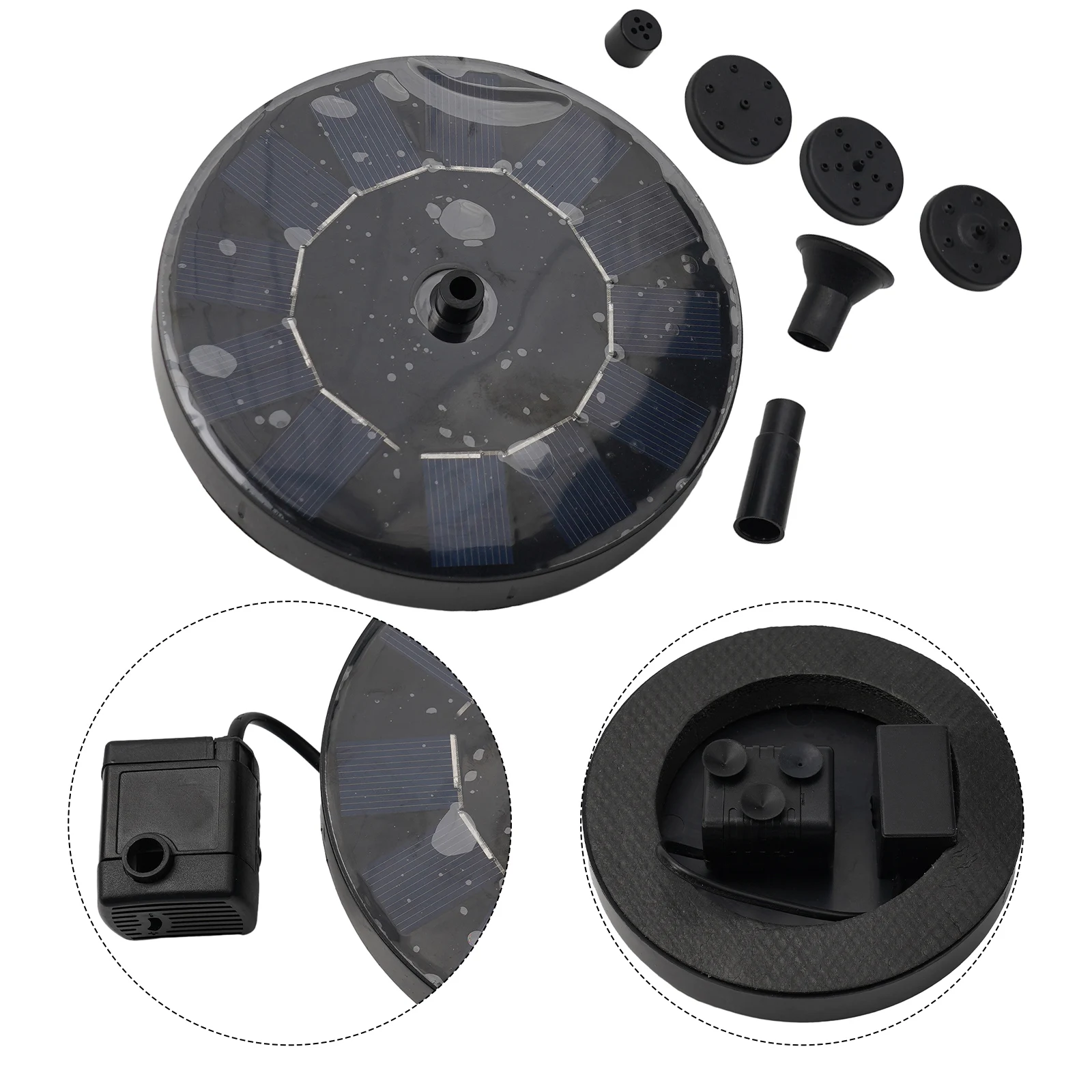 Плавающий насос для солнечного фонтана водяной механизм садов бассейнов птиц