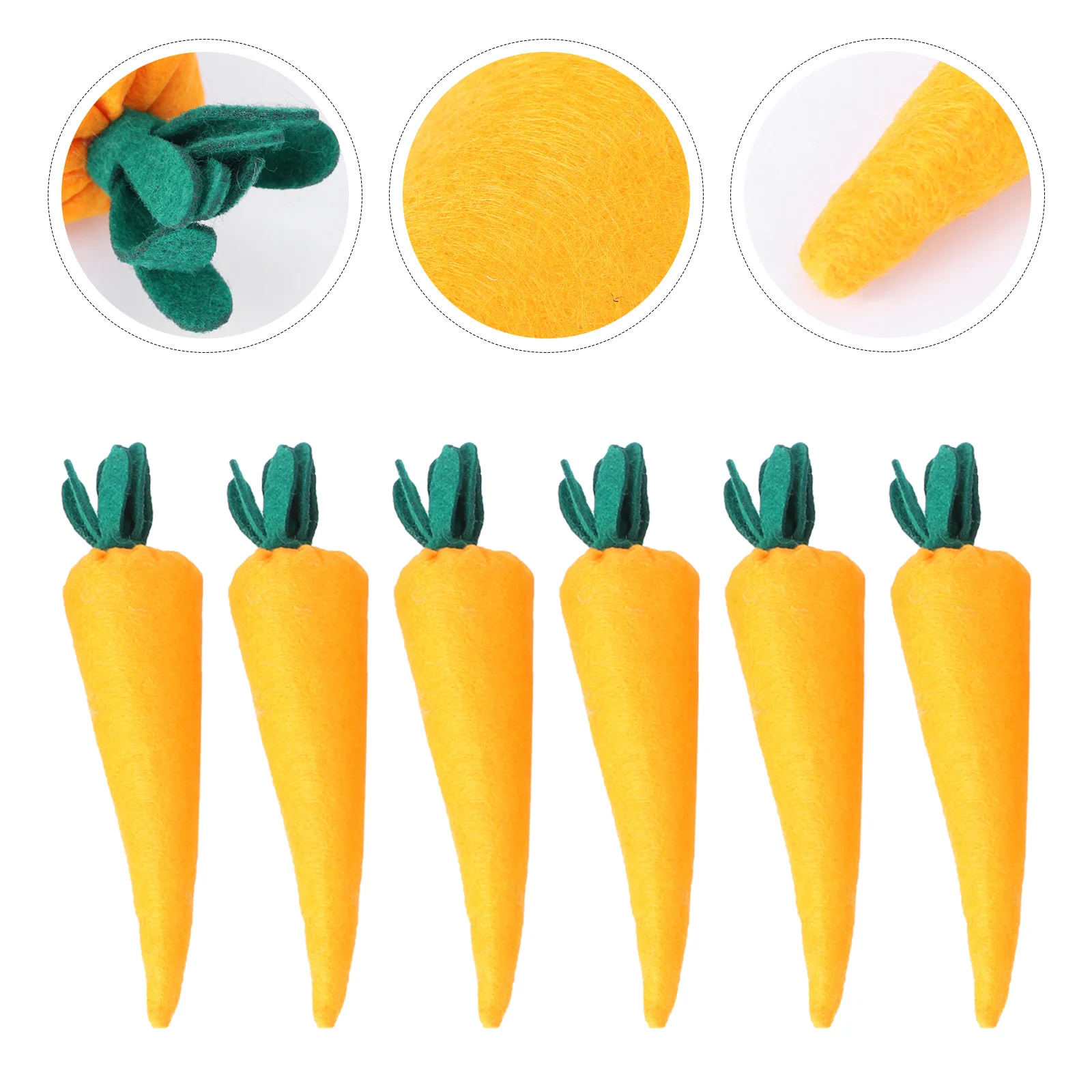 

6pcs Easter Carrot Ornaments Home Carrot Decoration Creative Carrot
