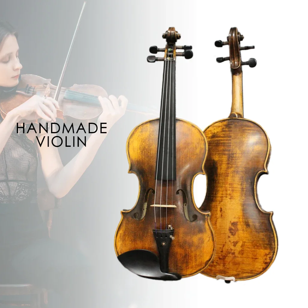 Скрипка NAOMI Advanced Master Old Antique Stradi Style 44, копия Cremonese Violin 1715, 44, из лучшей европейской древесины, с насыщенным звучанием. (art.: 3920d928c5024) - 3920d928c5024