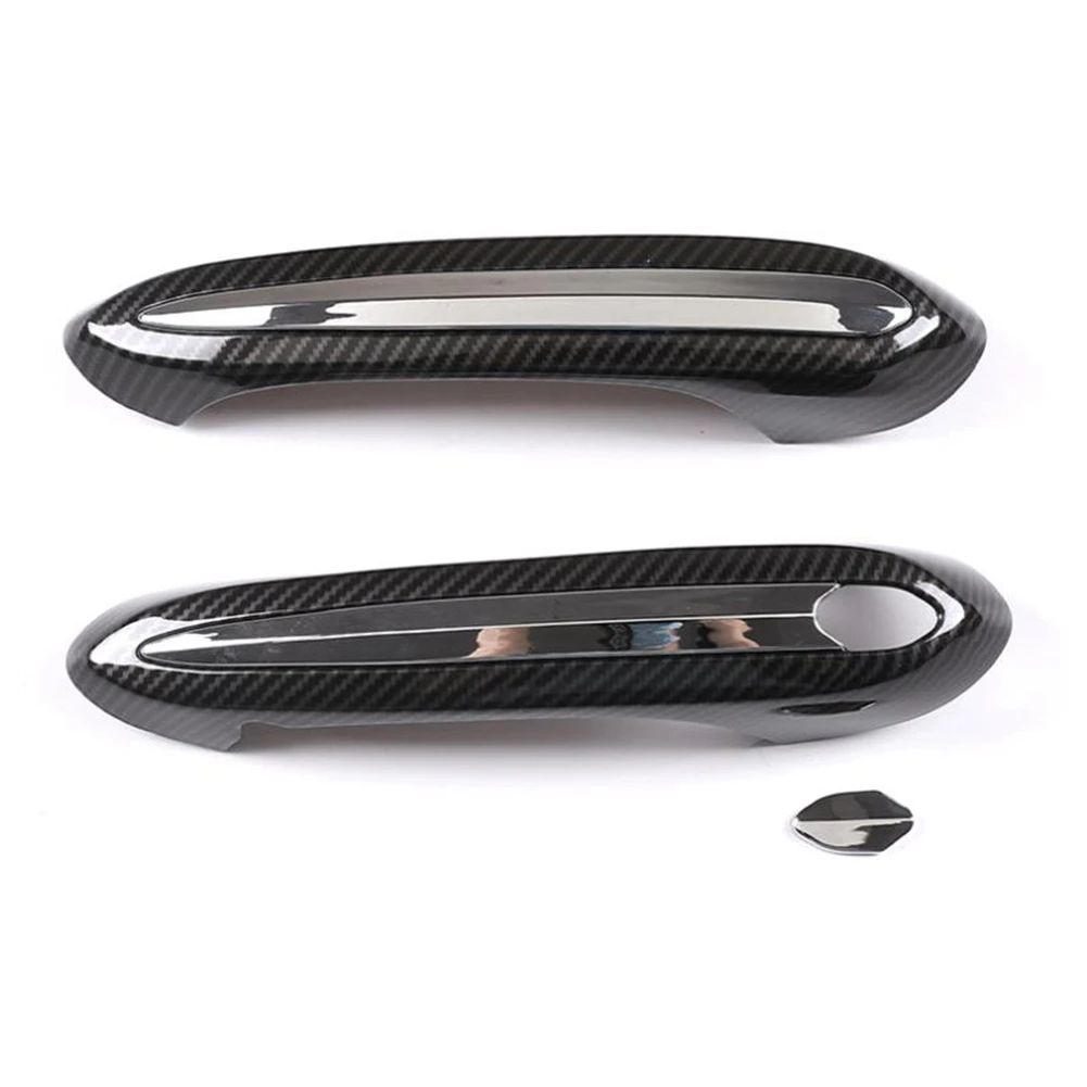 

Крышка для автомобильной дверной ручки Toyota GR Supra A90 2018-2021, защитный чехол, аксессуары с отверстием для ключей, углеродное волокно