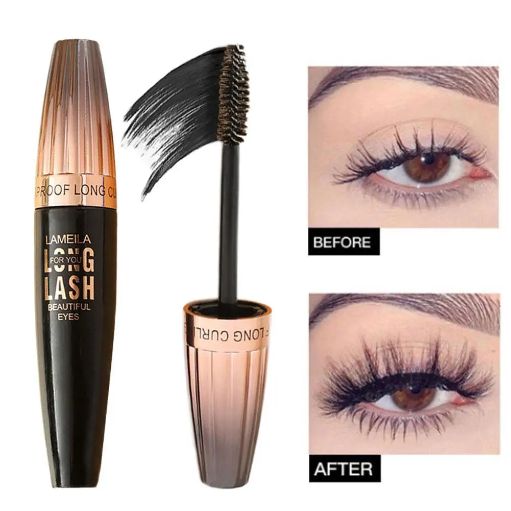 

New Silk Fiber Lash Mascara Waterproof Long Lasting Extension Eyelashes Lengthening Curling Mascara Black Eyelash Makeup Cosmeti