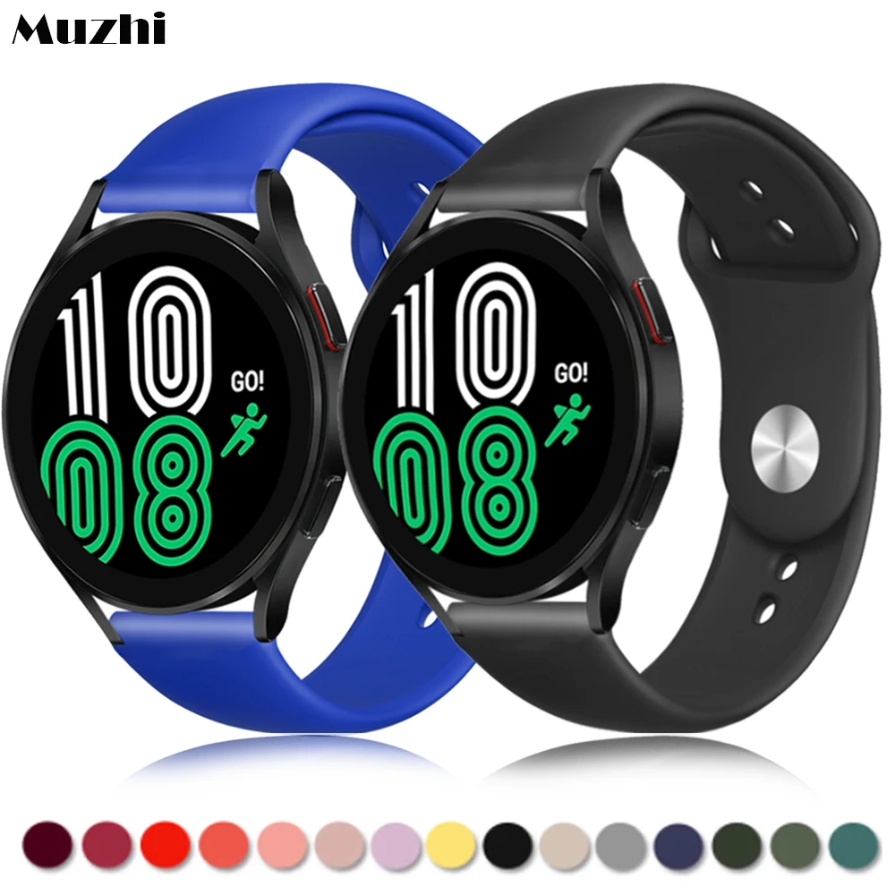 20mm band For Samsung Galaxy watch 4/46mm/42mm/Active 2/correa Gear S3 Silicone 22mm bracelet Huawei watch GT 2/2e/pro/3 strap