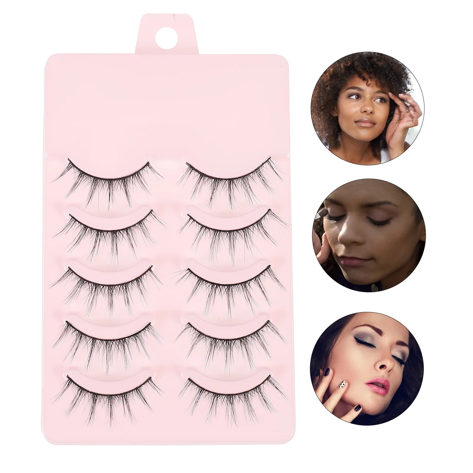 

Eyelash Fake False Lash Lashes Eyelashes Reusable Natural Soft Light Dense Black Look Thick Simulation Fluffy Multi Layer Makeup