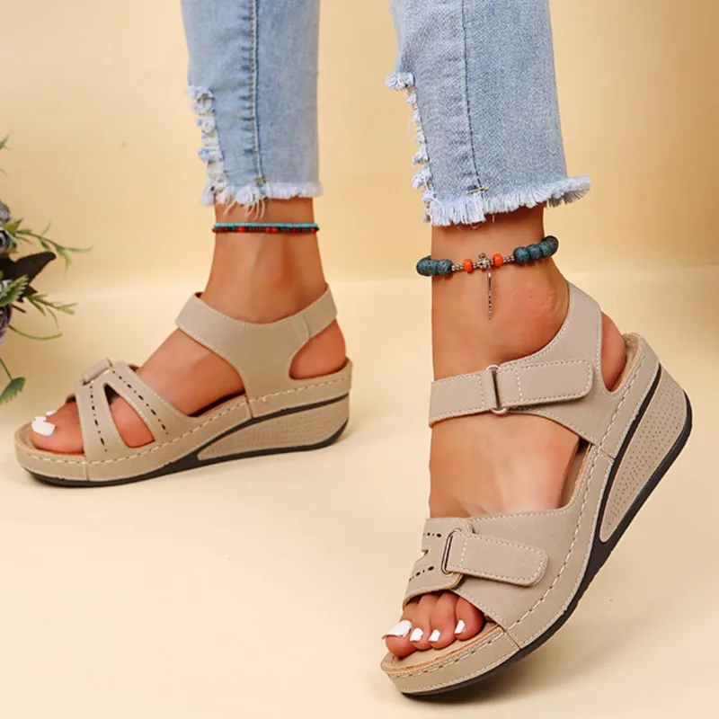 

2023 New Sandals Shoes Women Soft Women's Sandals Slip On Open Toe Walking Shoes Slipper Party Footwear Female Zapatillas Muje