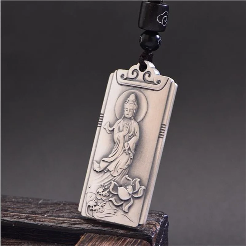 

Top Quality Buddhist Amulet Pendant Necklace For Men Jewelry Ethnic Buddha Sutra Necklace Women Party Accessories Fast Shipping