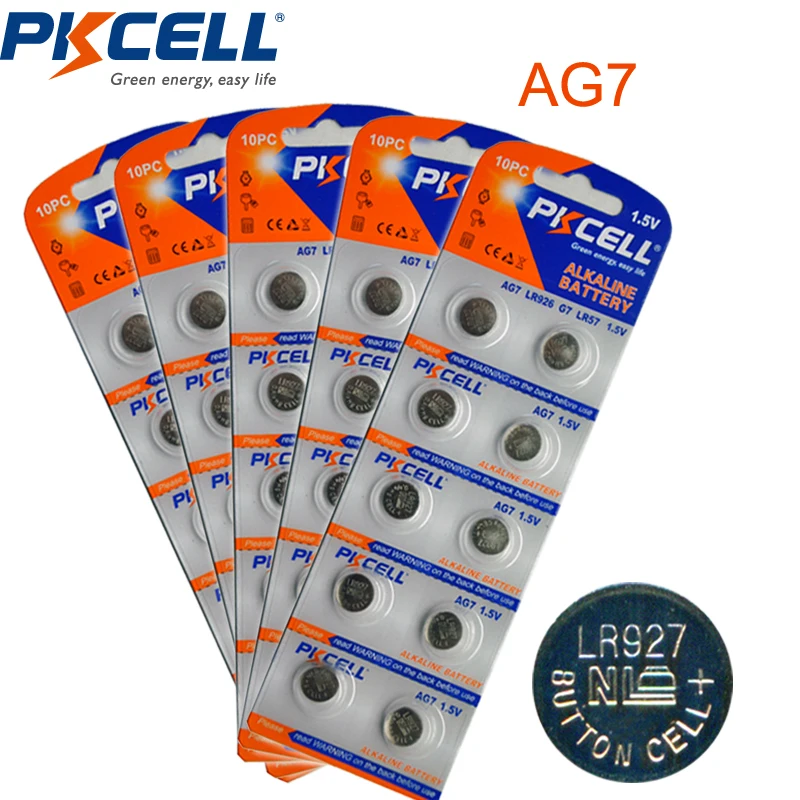 

50Pcs/lot 395 SR927SW 399 SR927W LR927 AG7 Watch Battery Button Coin Cell