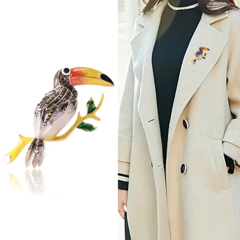 

Trsince Animal Series Fashion Piercing Brooch Elegant Noble Enamel Pin For Women Clothing Accessories Collar Decor Badge Corsage