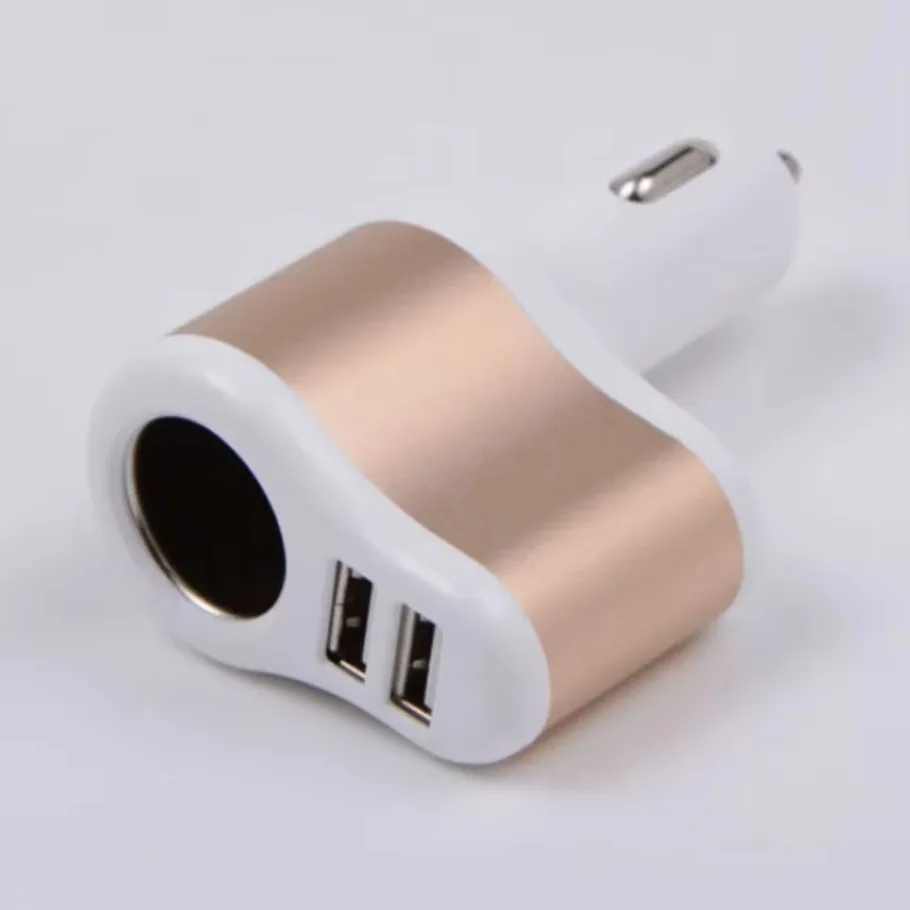 12 В автомобильный прикуриватель 3 1 А двойной порт USB золотое автоматическое
