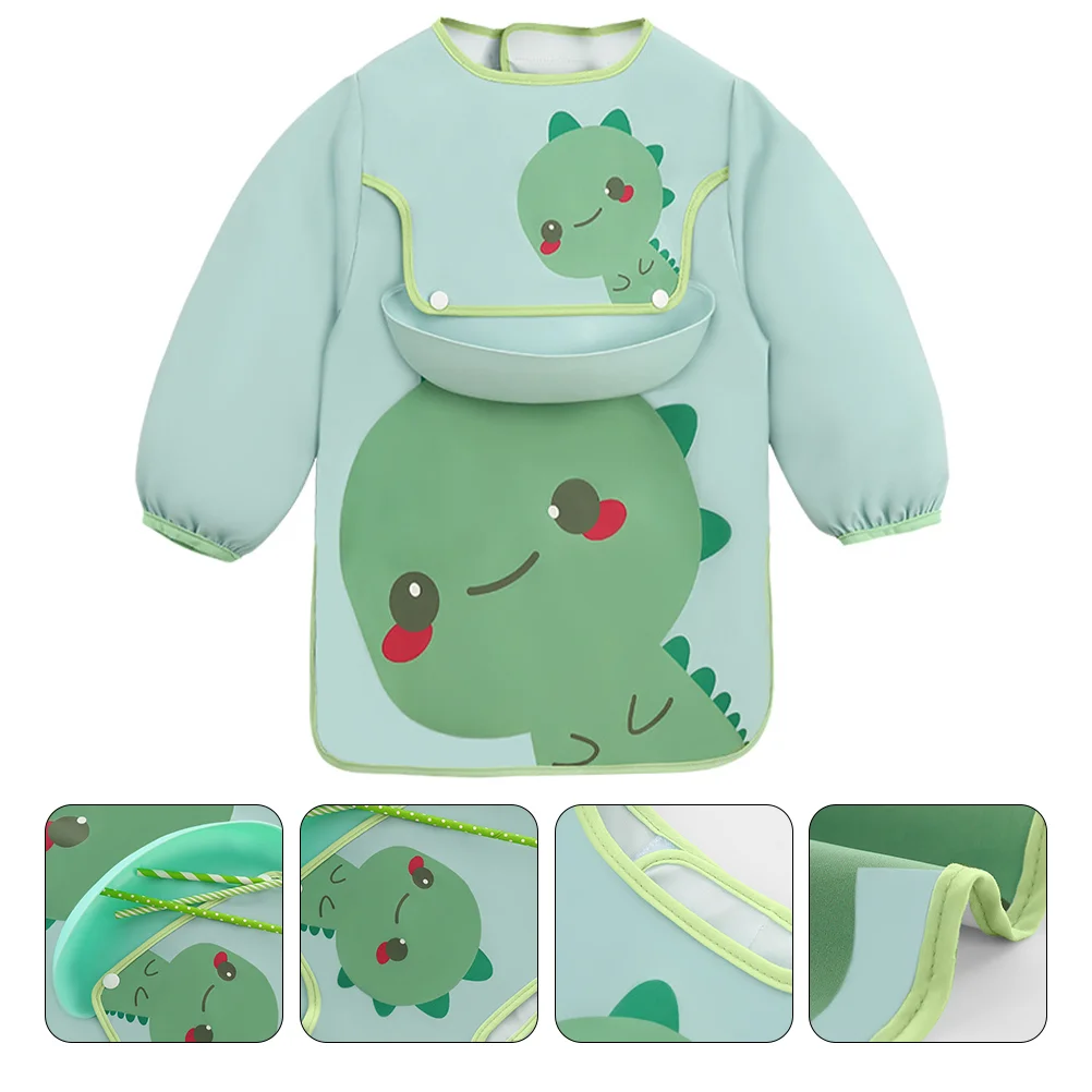 

Baby Eating Smock Cartoon Baby Aprons Lovely Infant Water-proof Smock with Bib Things for babies Stuff