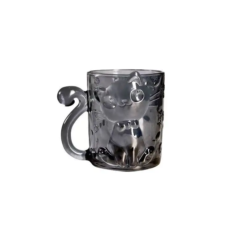 

Стеклянная кружка с котом