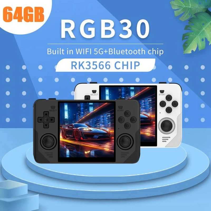 

Игровая Ретро консоль RGB30, 16 ГБ + 64 ГБ, 4,0 дюйма, 720X720, четырехъядерный процессор, 5 ГГц, Wi-Fi + Bluetooth, 4100 мАч, портативный игровой контроллер, простой в использовании