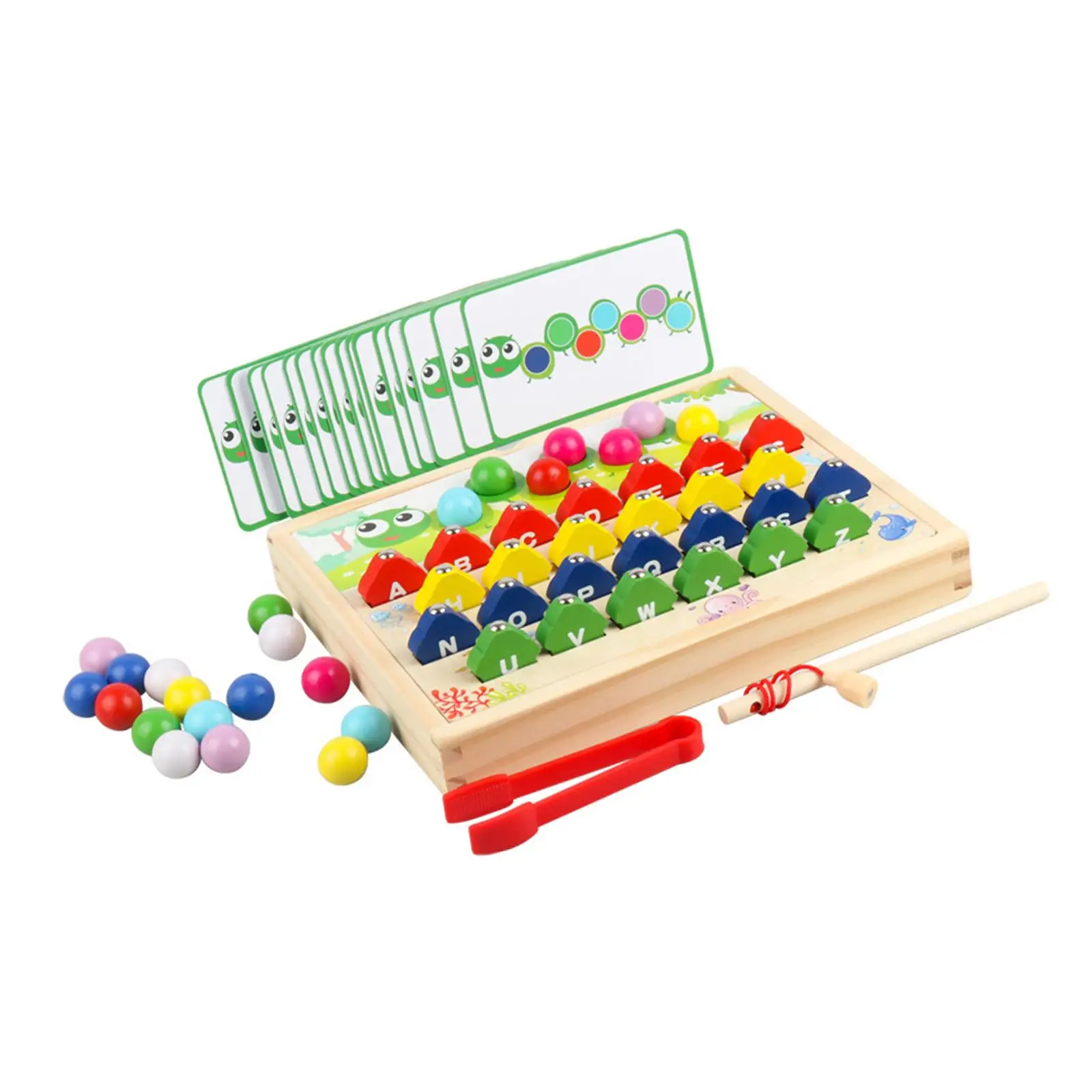 

Magnetic Wooden Fishing Game Preschool Gift Early Learning Fine Motor Skill for 3 4 5 Years Old Children Boys Girls Toddlers
