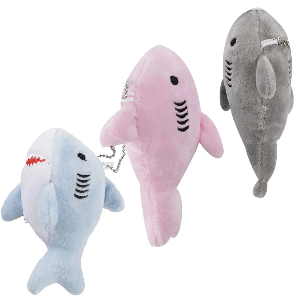

3PCS Plush Shark Keychains Adorable Key Rings Creative Key Pendants Festival Party Favors for Girls Random Color