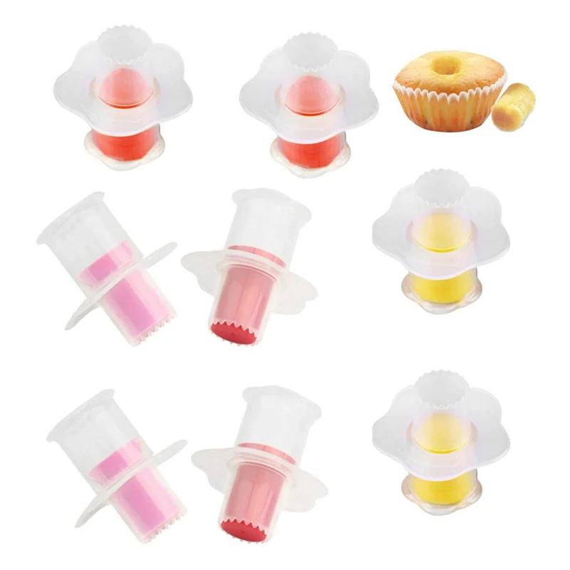 

Cupcake Cake Corer Plunger Mousse Biscuit Cutter Plastic DIY Pastry Decorating Filler Model Cookie Hole Digger For Baking Tools