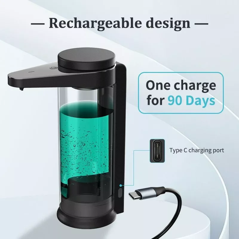 

Автоматический дозатор жидкого мыла, кухонный диспенсер для моющего средства, для мытья посуды, Перезаряжаемый USB сенсор