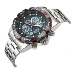 Наручные часы Stryve 8011, водонепроницаемые мужские светодиодные аналоговые цифровые часы, мужские армейские часы из нержавеющей стали