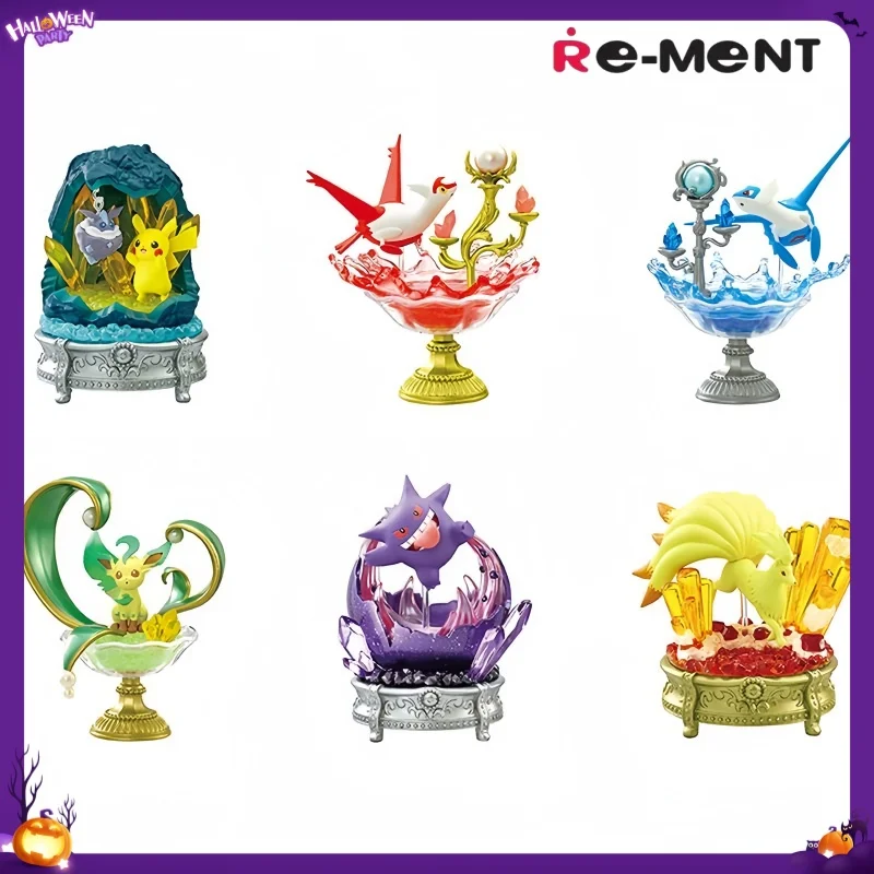 Фото Оригинальная фигурка Re-Ment Pokemon из коллекции Nighty Night: Swablu, Alcremie, Maushold. ПВХ-фигурки для декора рабочего стола/комнаты, подарки на день рождения. №5