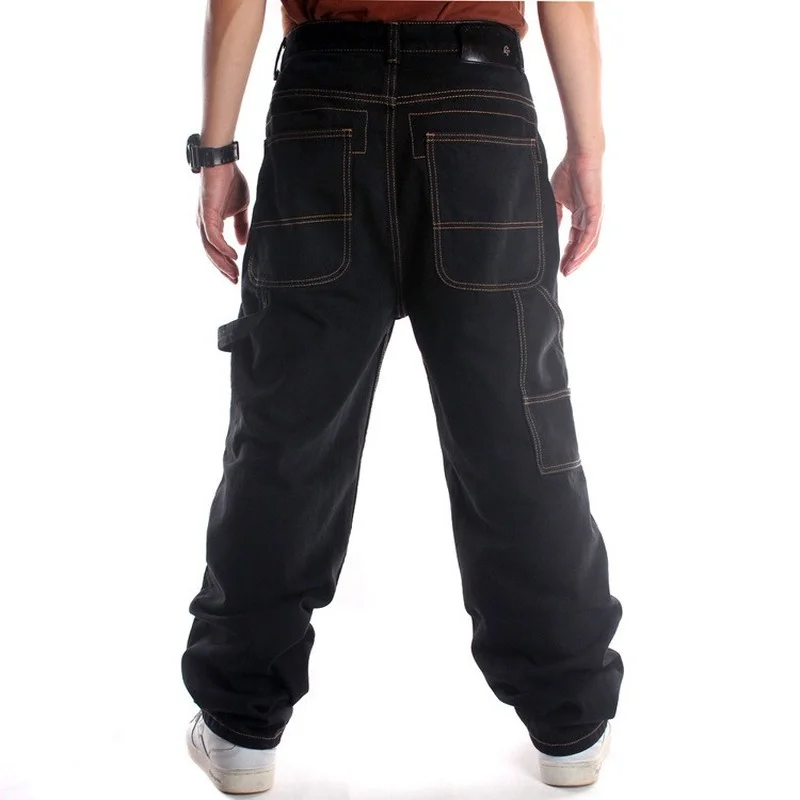 

Streetwear Men Jeans Skateboard Pants Letters Embroidery Loose Hip Hop Oldschool Jeans Pants Pantalones Vaqueros Para Hombre