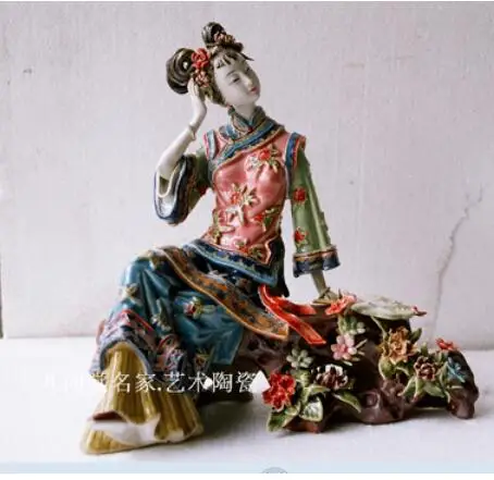 Фарфоровые статуэтки Red Chamber Dream Jinling Twelve chai Jia Xichun Shiwan, Классическая красивая Статуэтка для девушек, скульптура для дома (art.: 3920c044b08da) - 3920c044b08da