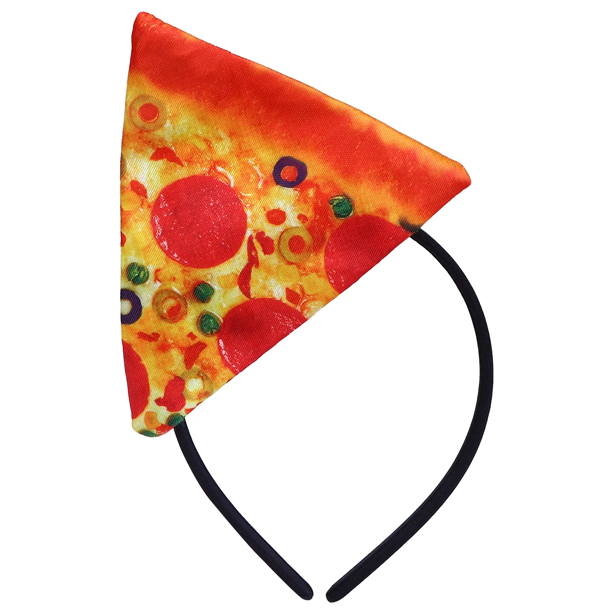 

Pizza Headband Fun Hair Girl Headpiece Costume Hoop Knitted Cloth Headdress Child