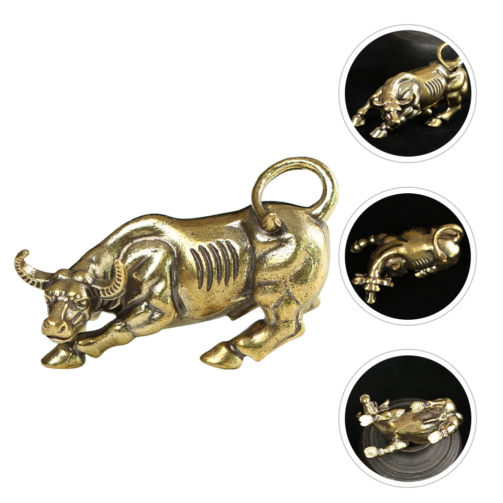 

Retro Bull Model Decorative Statue Decoration Craft Home Solid Desktop Brass Office Ornament