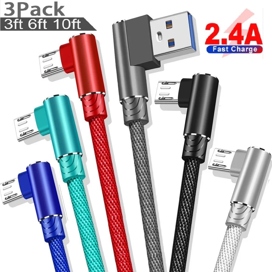 

3 шт./упаковка, Micro Usb-кабель длиной 1-3 м из нейлона