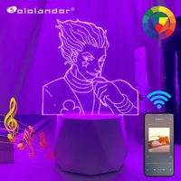 bluetooth speaker led lamp 3d night light gift leds touch sensor colorful bedroom nightlight anime hunter x hunter decor lights