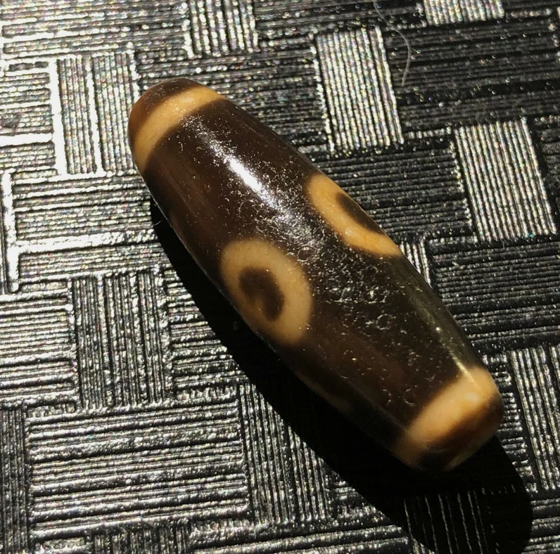 Энергетический тибетский старый агат Guiren Tairen тотем дзи бусина 11*36 мм C012