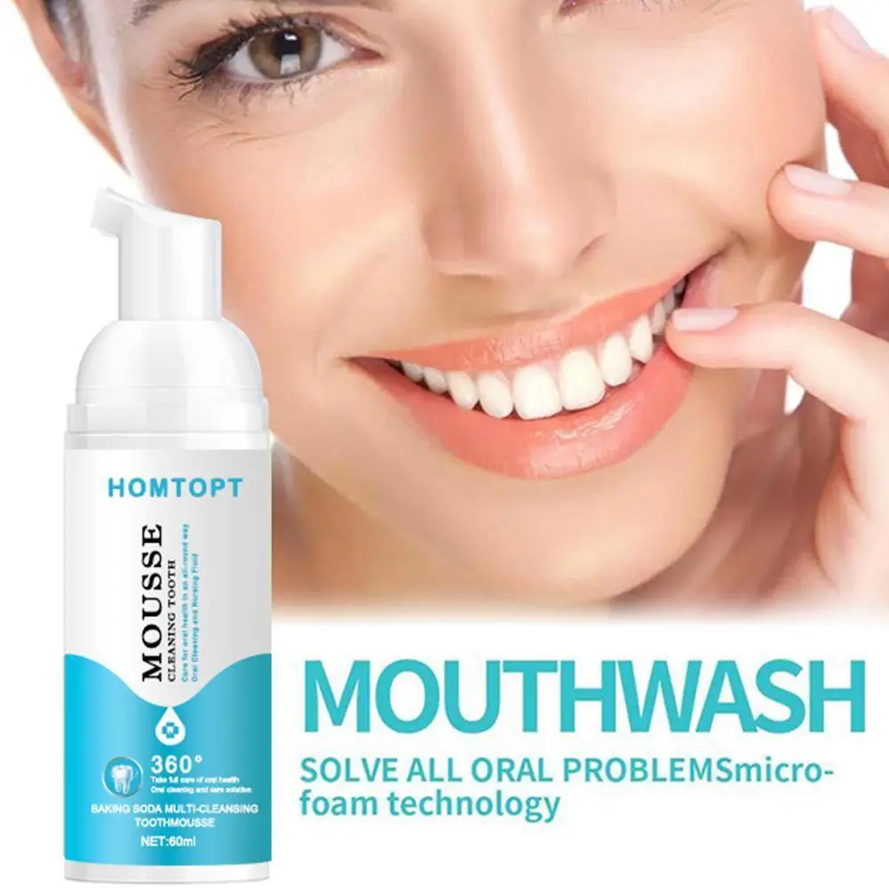 

60ml Ultra-Fine Mousse Foam Teeth Whitening Oral Cleaning Breath Freshen Stains Foam New Clean Dissolve Toot Tooth P9W3