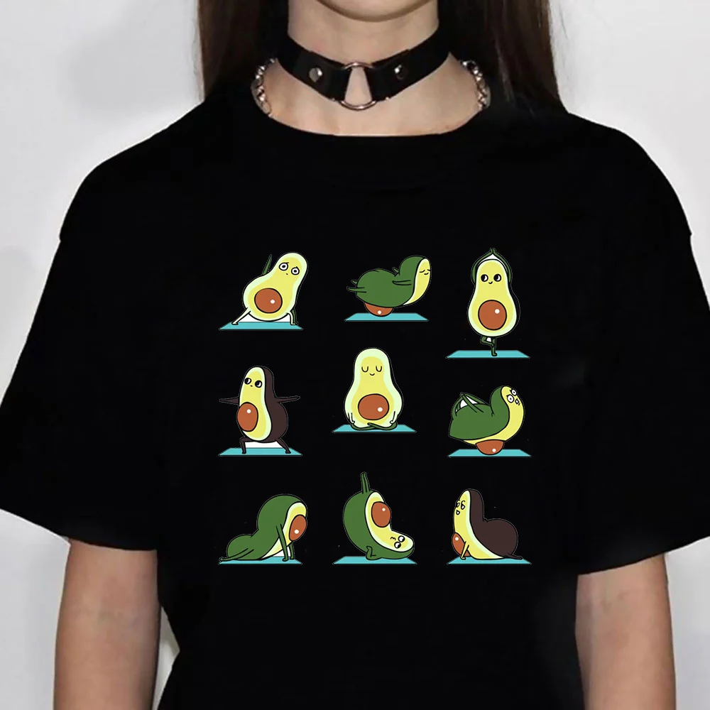 

Футболки с авокадо, женская летняя футболка аниме Y2K, уличная одежда для девушек в стиле 1920-х годов