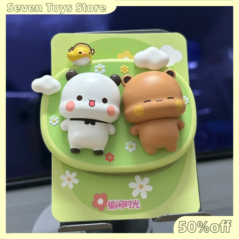 Фото Магнит на холодильник Vier Bubu In Stock Blind Box: Милая мультяшная панда, модная коллекционная фигурка, украшение для дома, подарок для женщин №1
