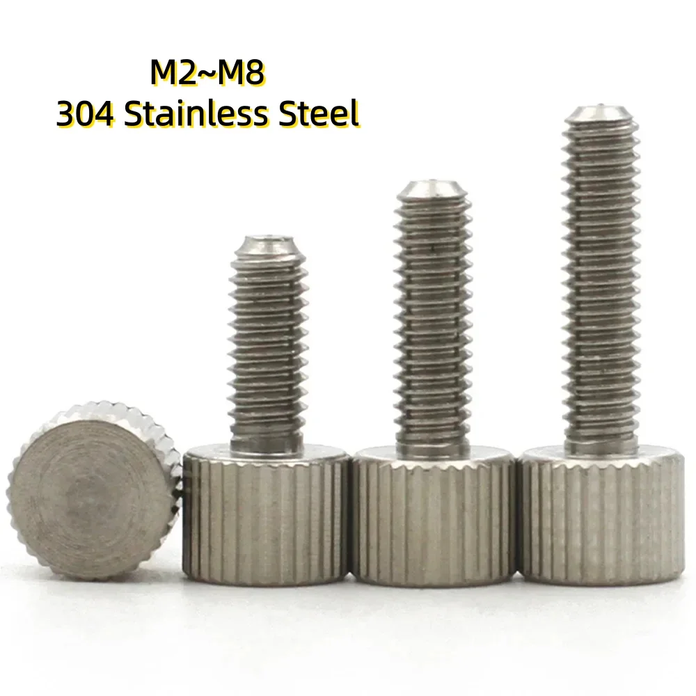 Винты с накатанной головкой из нержавейки 304 M2-M8