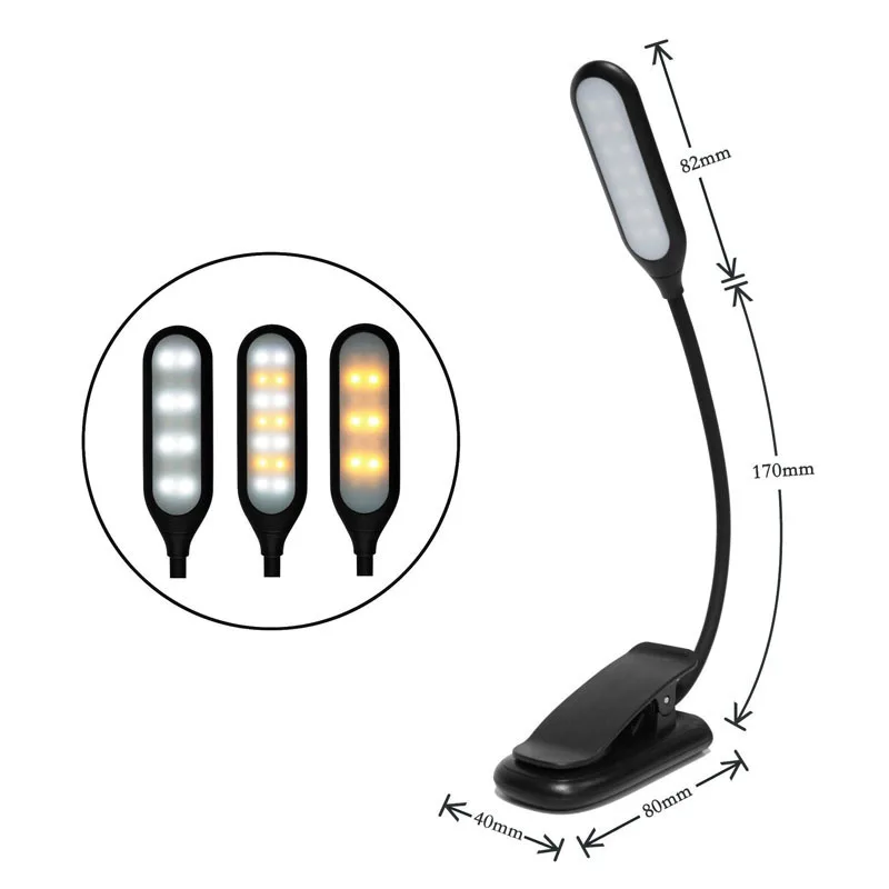 

LED table lamp clip dormitory students eye protection clip book lamp USB rechargeable reading lamp small table lamp