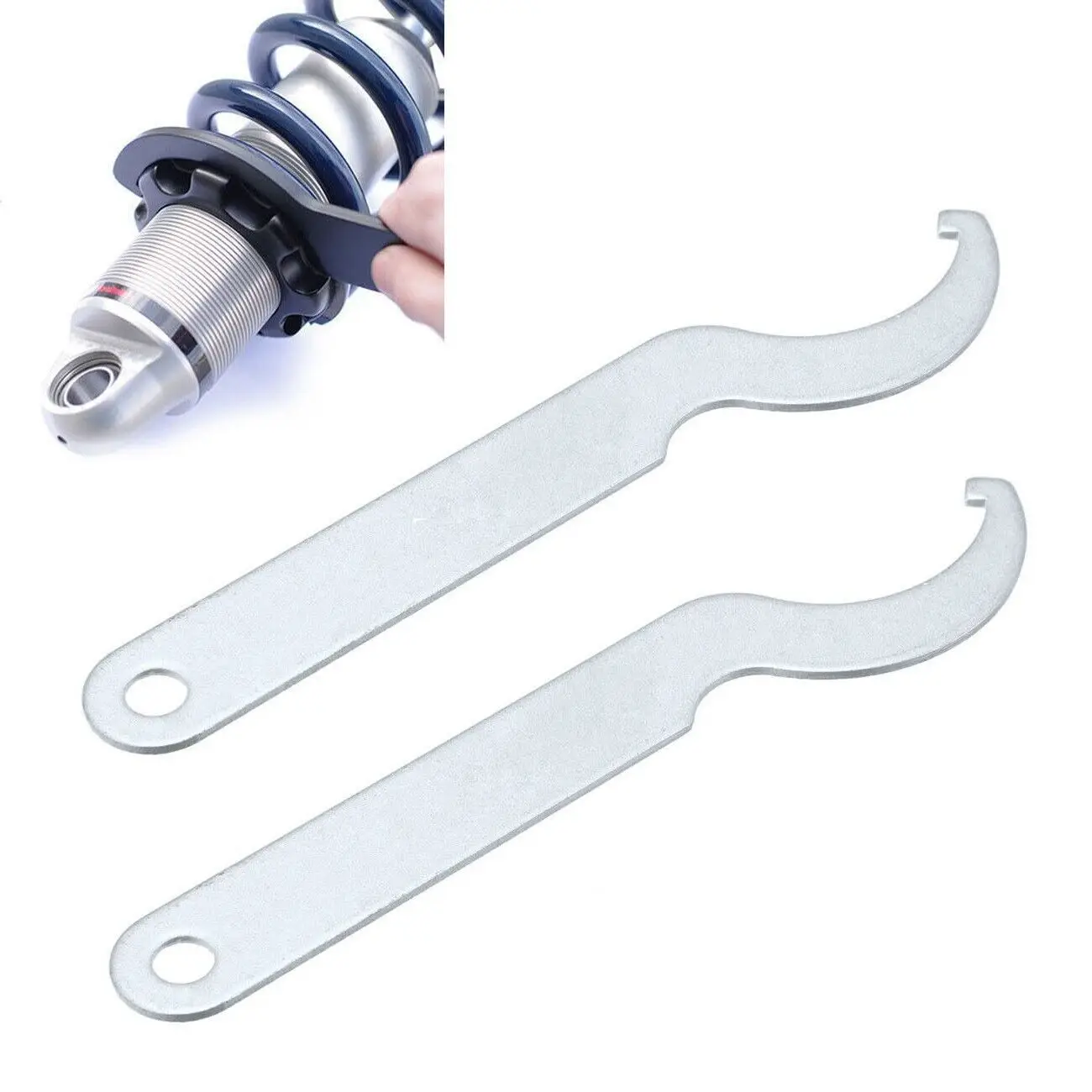 

2 Pcs Universal Shock Absorber Spanner Wrench Tool For Motorcycle ATV Dirt Bike