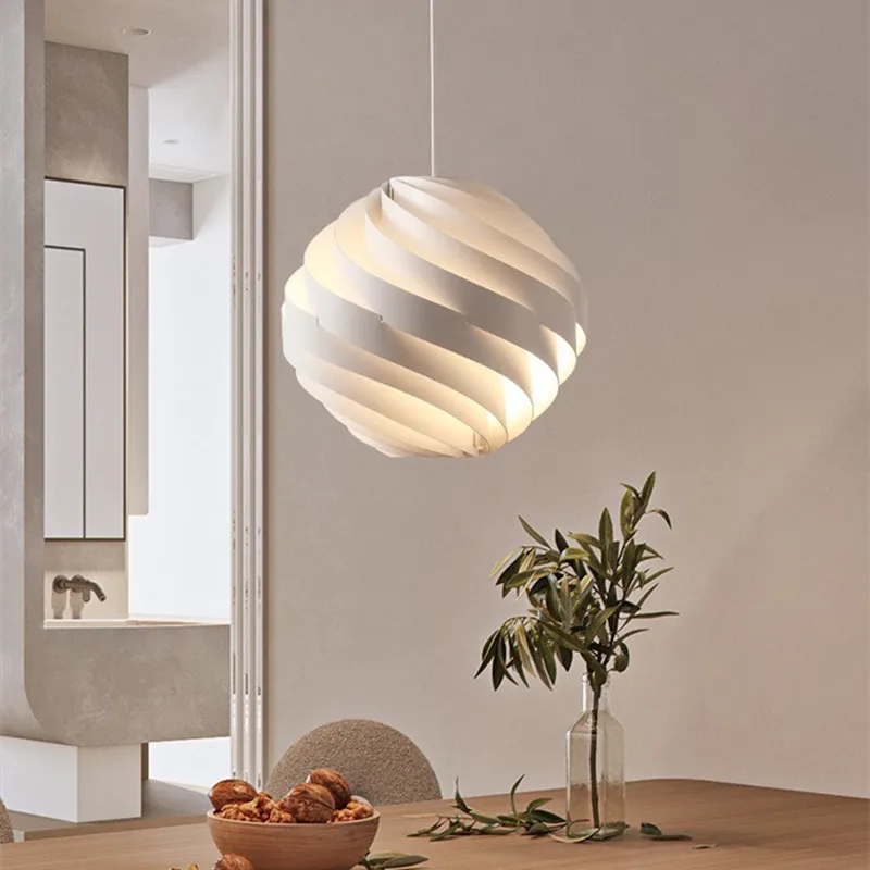 

residential room home decore besroom bedside lamps Gubi Turbo Pendant light design globe hanging lamp white for living room