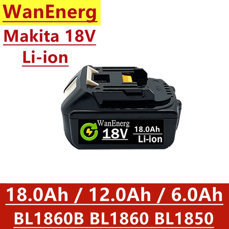 

Makita18v сменный литий-ионный перезаряжаемый аккумулятор, 18000 мАч светодиодный, подходит для электроинструмента LXT bl1860b bl1860 bl1850