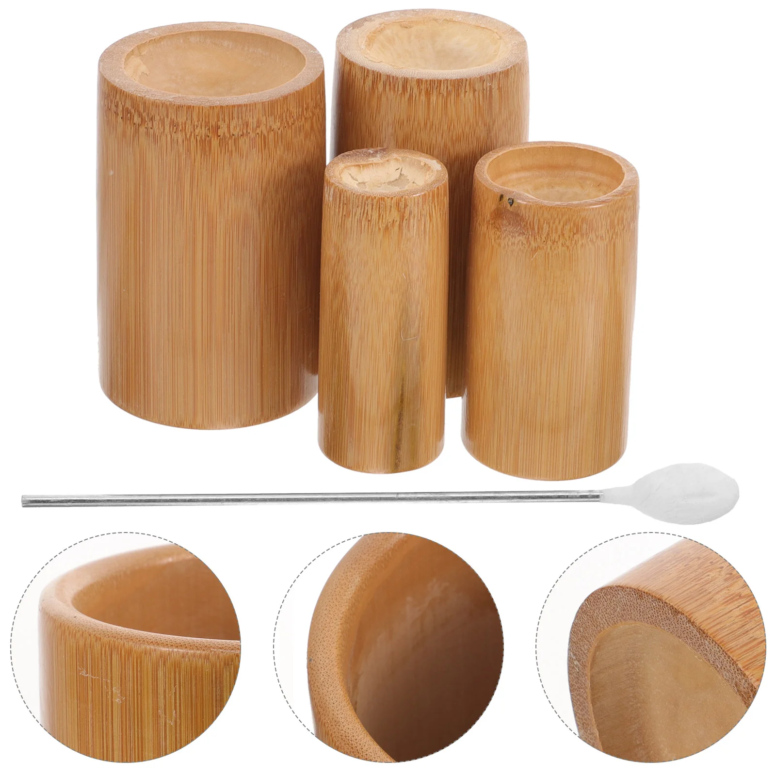 

Massage Accessories Portable Cupping Small Bamboo Device Body Tool Cups Reusable