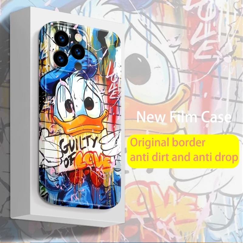

Disney Mouse Donald Duck For Apple iPhone 14 13 12 11 XS Mini Pro Max 8 7 6S 6 XR XS X Plus Film Feilin Light Phone Case