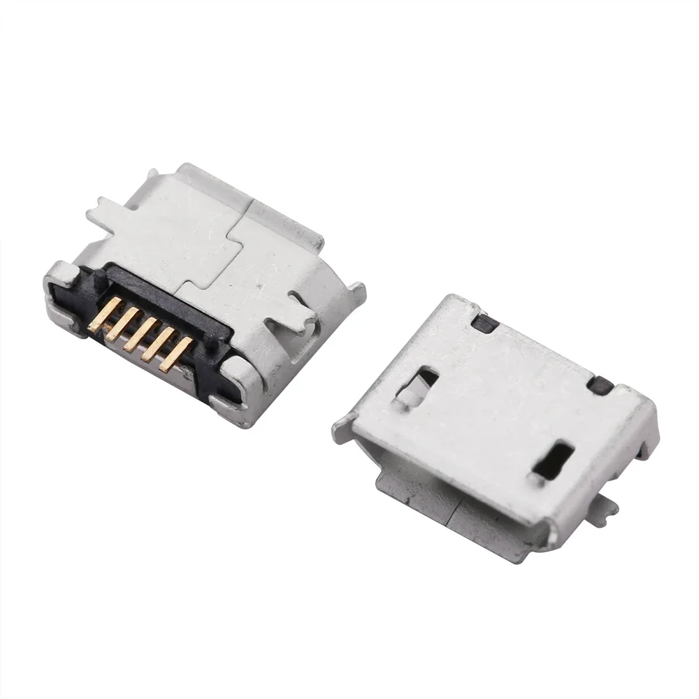 Фото Micro USB 2P 5P разъем для зарядного порта, зарядное устройство DIP SMD для телефонов, планшетов, колонок и т. Д., разъем питания №2