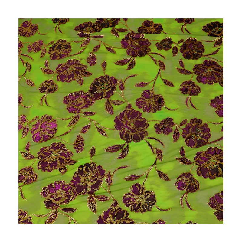 Тканая бархатная парчовая жаккардовая ткань с цифровой печатью элитное платье