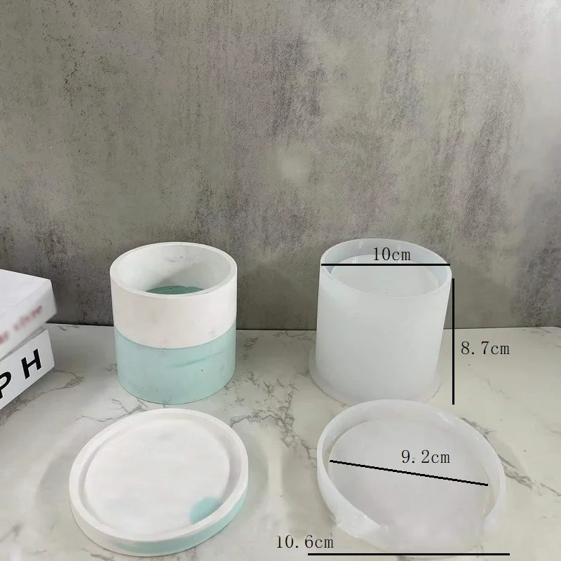 Большой цветочный горшок глина силиконовый цилиндр плантатор форма ручной