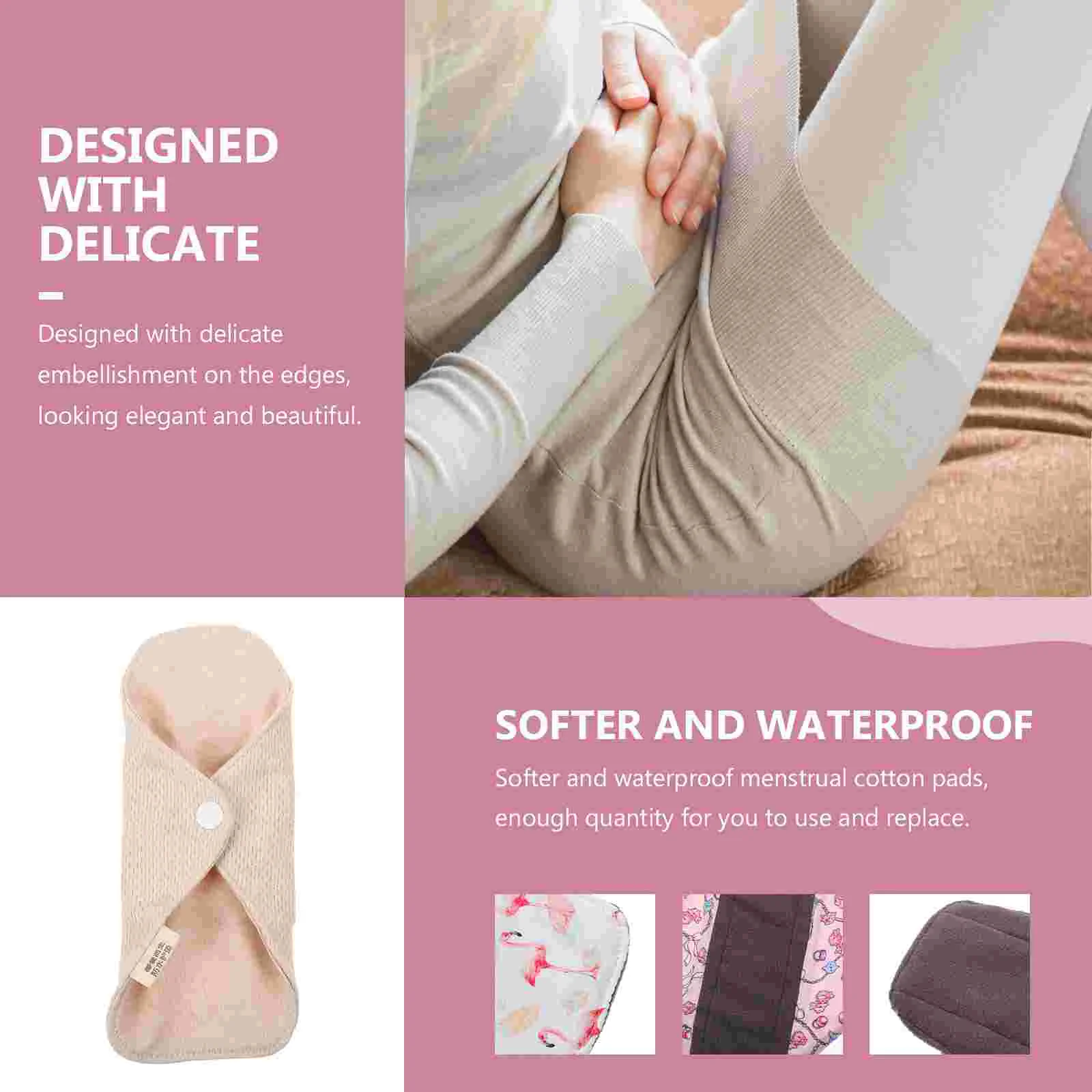 4PCS Washable Sanitary Napkin Pads Nursing Mats Reusable Menstrual |