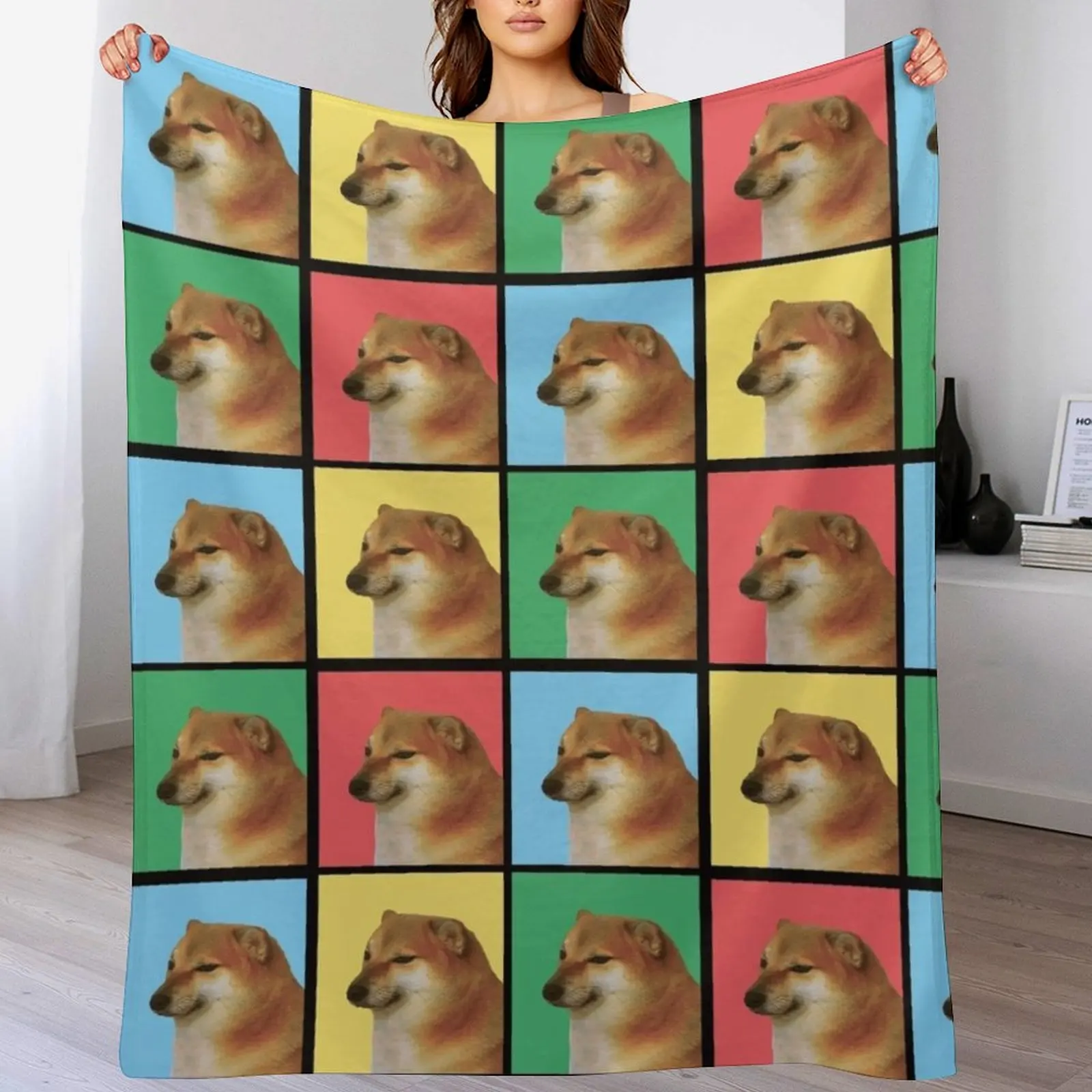 Новое одеяло Cheems - Doge Cover милое для дивана пушистые одеяла и пледы