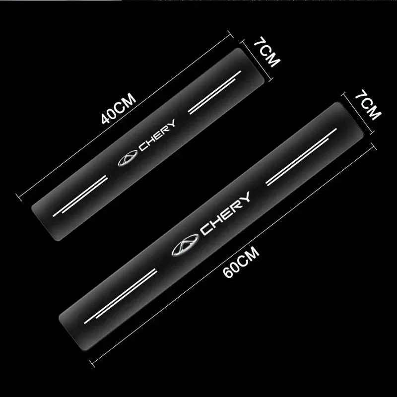 4 шт., прозрачные наклейки на пороги автомобиля Chery Tiggo 2 3 4 5 6 7 8 3X 5X Pro T11 Fulwin (art.: 3920c65fb13dd) - 3920c65fb13dd