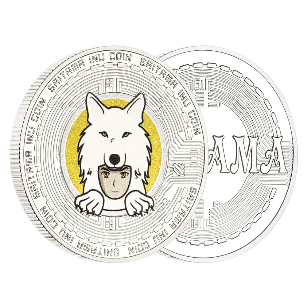 

Сайтама INU позолоченные криптовалютные монеты